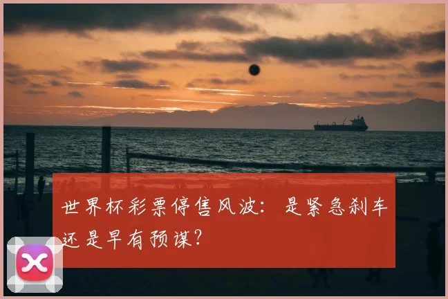 世界杯彩票停售风波：是紧急刹车还是早有预谋？